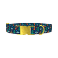 Alien Space Adventure Dog Collar - metal gold