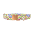 Multicolor Tie-Dye Dog Collar - metal rose gold