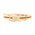 Retro Geometric Dog Collar - plastic silver