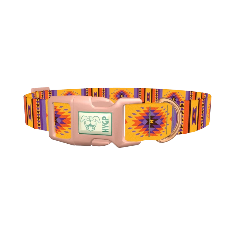 Mexican Tribal Star Dog Collar - plastic rose gold