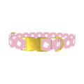 Clover Dot Dog Collar - metal gold