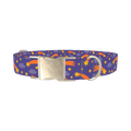 Space Comet Dog Collar - metal silver