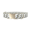 Silver Chain Design Dog Collar - metal silver