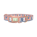 Patriotic USA Flag Dog Collar - plastic rose gold
