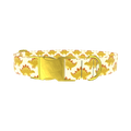 Yellow Stegosaurus Dog Collar - metal gold