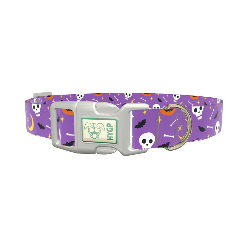 Halloween Moon Dog Collar - plastic rose gold