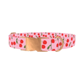 Cherry Pattern Dog Collar - metal rose gold