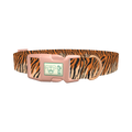 Tiger Stripe Dog Collar - plastic rose gold