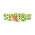 Green Apple Dog Collar - metal rose gold