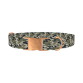 Woodland Camo Dog Collar - metal rose gold