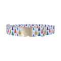 Christmas Tree Dog Collar - metal silver