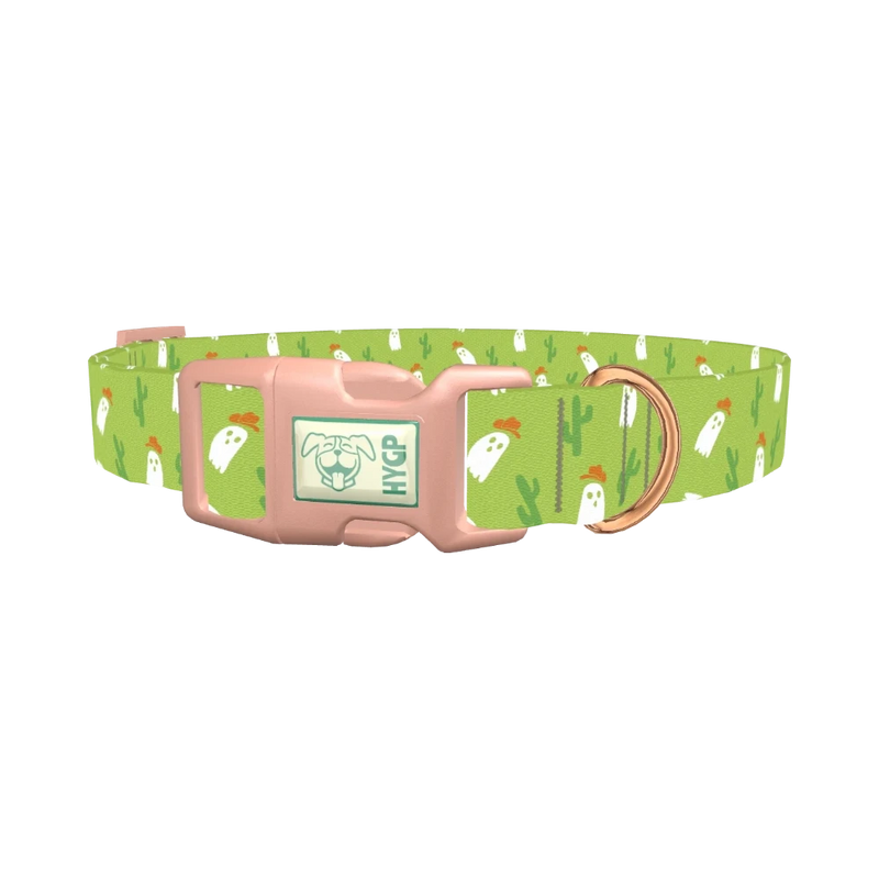 Western Ghost Dog Collar - plastic rose gold