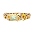 Sunflower Leaf Dog Collar - plastic gold