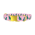 Christmas Dino Dog Collar - metal gold