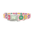 Colorful Donut Pattern Dog Collar - plastic silver