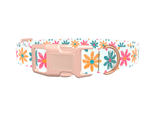 Floral Sketch Dog Collar