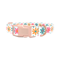 Floral Sketch Dog Collar - plastic gold