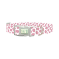 Pink Egg Pattern Dog Collar - plastic silver
