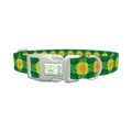 Geometric Shamrock Dog Collar - plastic silver