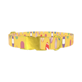 Surfboard Beach Dog Collar - metal gold