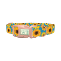 Sunflower Floral Dog Collar - plastic rose gold
