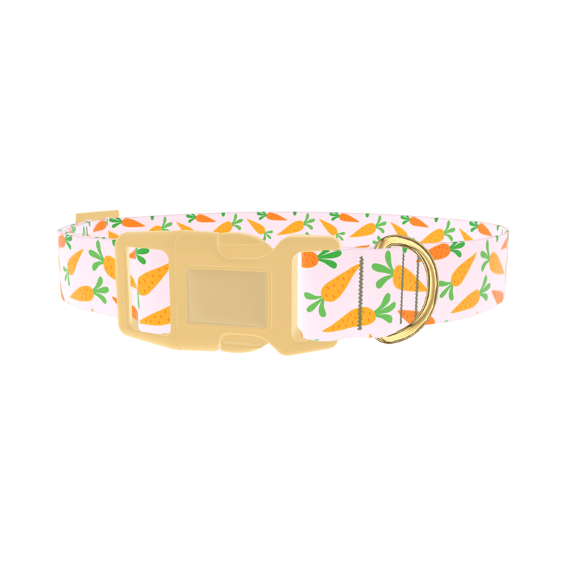 Carrot Garden Dog Collar - plastic gold