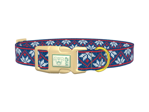 Christmas Knitted Stars Dog Collar
