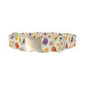Autumn Bird Dog Collar - metal silver