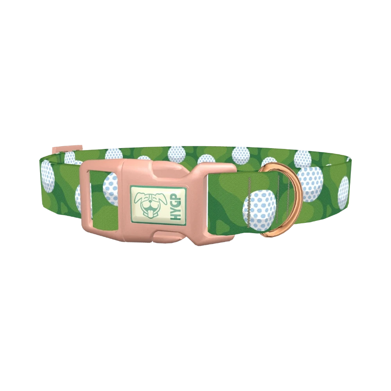 Golf Course Dog Collar - plastic rose gold