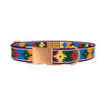 Colorful Tribal Star Dog Collar - metal rose gold