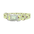 Floral Bee Dog Collar - plastic silver