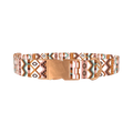 Geometric Ikat Dog Collar - metal rose gold
