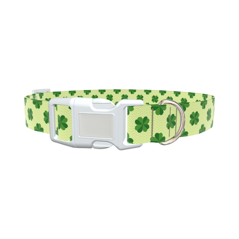 Clover Chevron Dog Collar - plastic rose gold