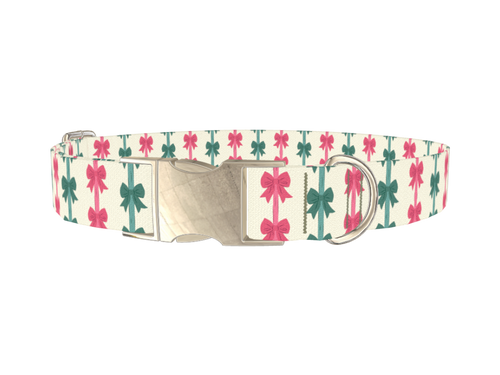 Christmas Bows Dog Collar