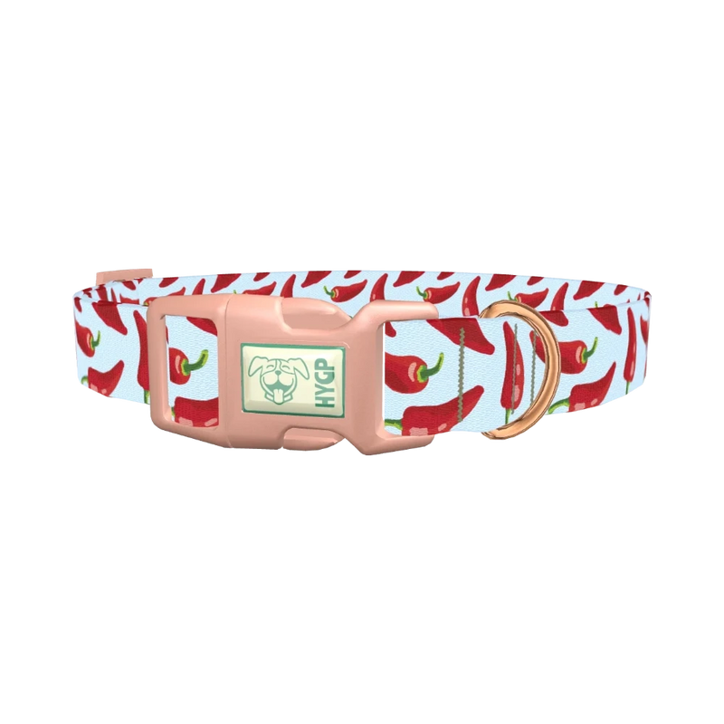 Chili Pepper Dog Collar - plastic rose gold