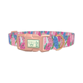Floral Hyacinth Dog Collar - plastic rose gold
