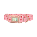 Candy Bow Dog Collar - plastic rose gold