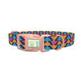 Geometric Pyramid Dog Collar - plastic rose gold