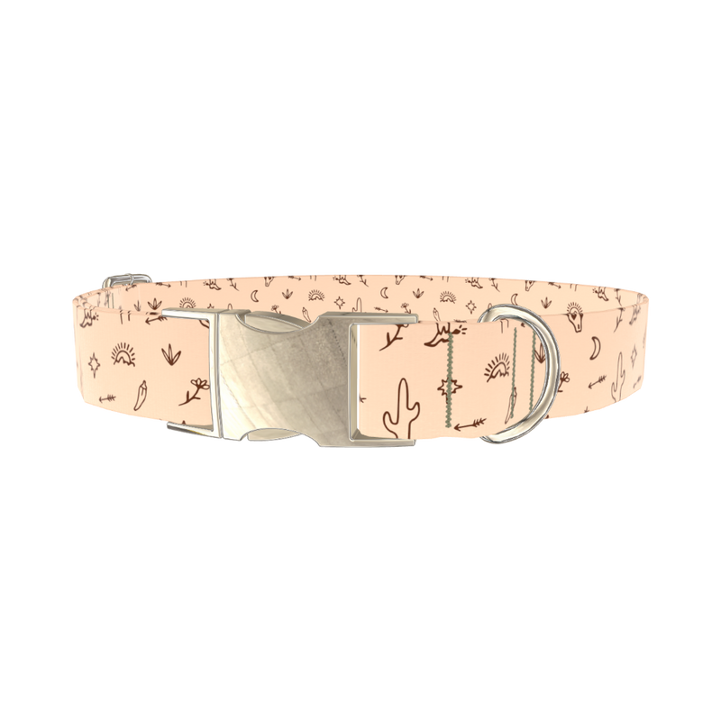 Southwestern Desert Dog Collar - metal gold
