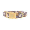 Vintage Rose Pattern Dog Collar - plastic gold