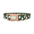 Christmas Ghost Deer Dog Collar - plastic rose gold