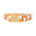 Halloween Ghost Stars Dog Collar - plastic gold