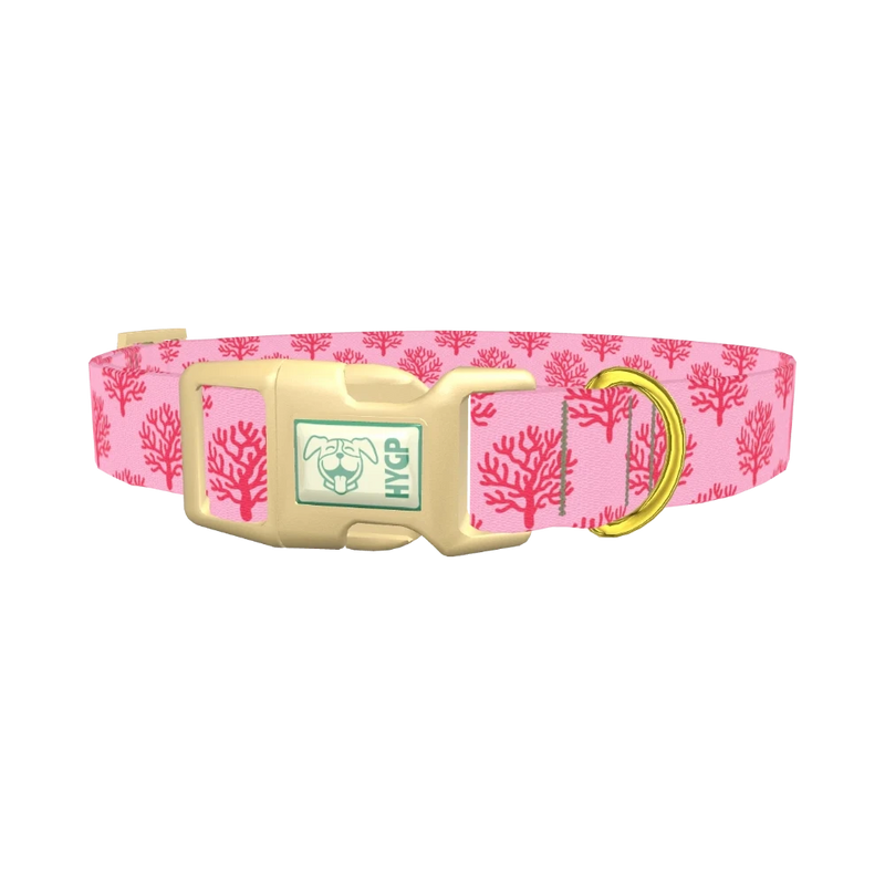 Coral Reef Dog Collar - plastic gold