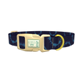 Tie Dye Circle Dog Collar - plastic gold