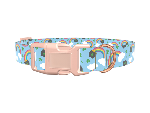 St. Patrick's Rainbow Dog Collar