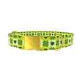 Clover Heart Dog Collar - metal rose gold