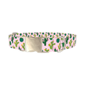 Floral Cactus Dog Collar - metal silver