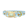 Bees and Hearts Dog Collar - plastic gold