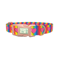 Rainbow Heart Dog Collar - plastic rose gold
