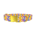 Groovy Smile Flower Dog Collar - metal gold